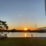 江戸川サイクリングロード　夕日